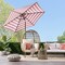 Best Choice Products 10ft Outdoor Steel Striped Market Patio Umbrella w/ Crank, Tilt Push Button, 6 Ribs